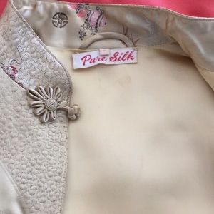 Long Asian silk coat